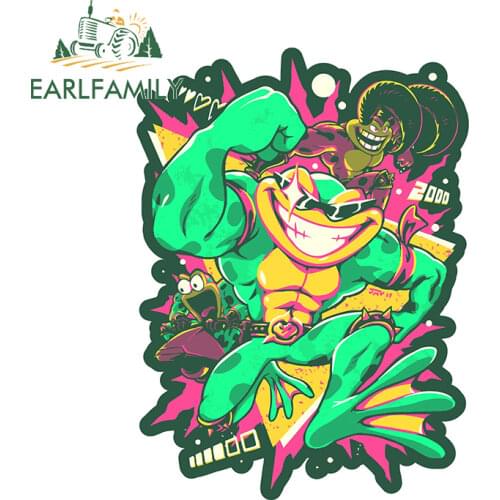 EARLFAMILY 13cm x 9.8cm for Battletoads Cartoon Car Sticker Scratch-Proof Waterproof Decal Personality Motorcycle Car Styling