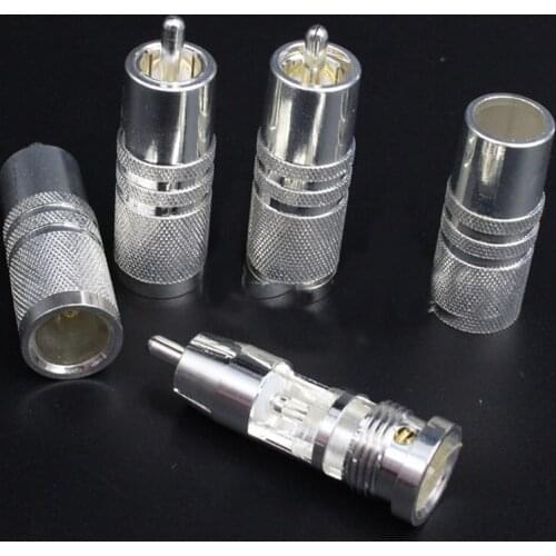 Hifi 4pcs plug SRCA RCA Male interconnect cable Electrical plug 10mm for Hifi audio RCA cable