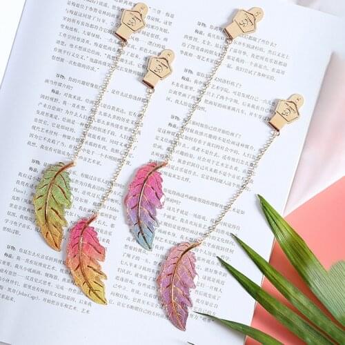 Creative Binder Bookmark Cute Cherry Blossoms Colorful Leaves Snowflake Design Student Teacher Gift Stationery
