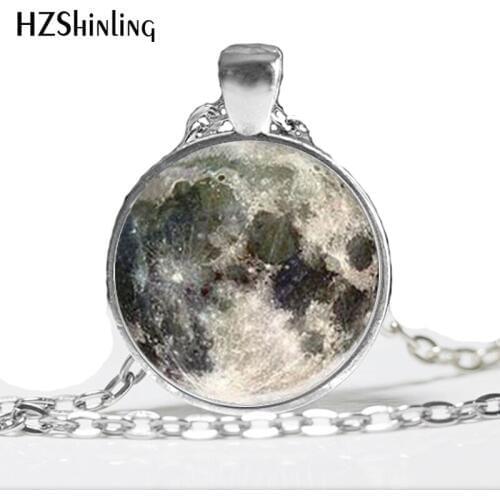 Nebula Full Moon Space Pendant Astronomy Geek Jewelry Moon Space Pendant Galaxy Necklace Space Necklace HZ1
