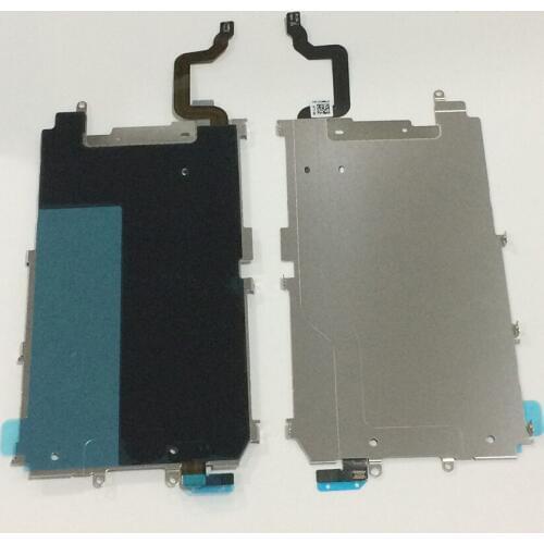 50Pcs/lot LCD Holding Metal Back Plate Shield with Home Button Extend Flex Cable for iPhone 6 4.7inch Repair Parts