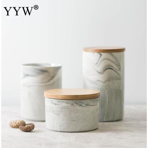Marble Storage Can Bulk Container For Cereals Spices Storage Jars In The Kitchen Home Bank Nordic Ceramic Cans For Storage Jar