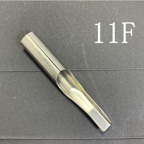 50 pcs Stainless Steel Tattoo Tips Set Tattoo Nozzle Tips Needles -11F