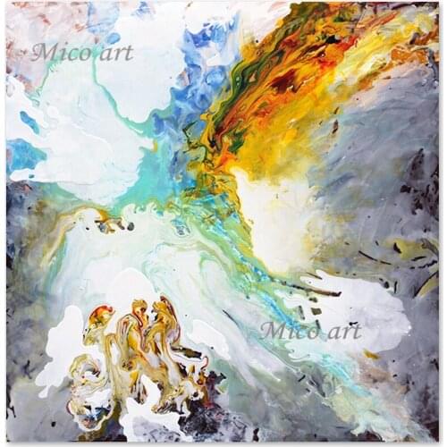 Wall Decorative Abstract Canvas Picture Christmas Gift No Frame Golden Foil Oil Painting 100% Hand-painted Wall Canvas Art