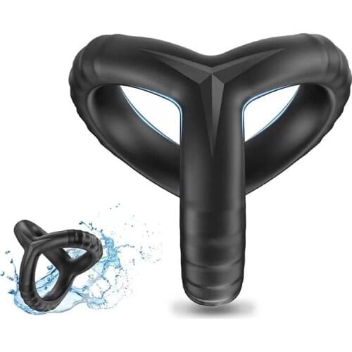 Newest Penis Ring Mens Masturbator Cock Rings Couple Lover Toys For Sex Men Time Delay Ejaculation Soft Silicone Sexy Dual Ring