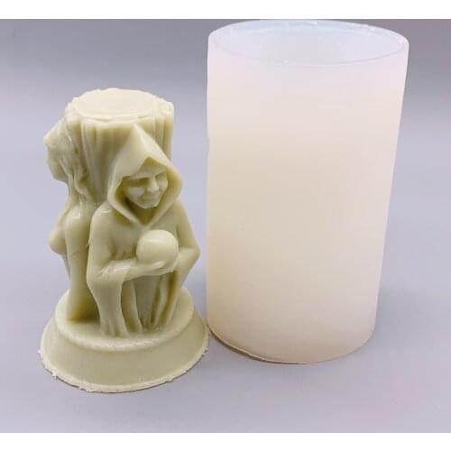New Three Goddess Candle Mould DIY Cylindrical Girl Pregnant Woman Old Witch Silicone Candle Mould Candle Making Candle Mold