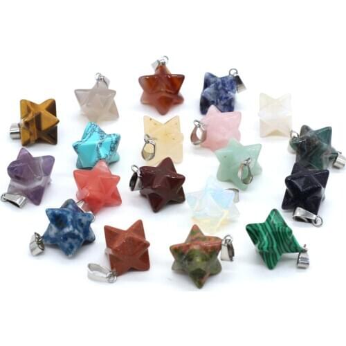 Natural Semi Precious Stone Pendant Spinous Sphere Used For Making DIY Necklaces Package Sale 22X24MM