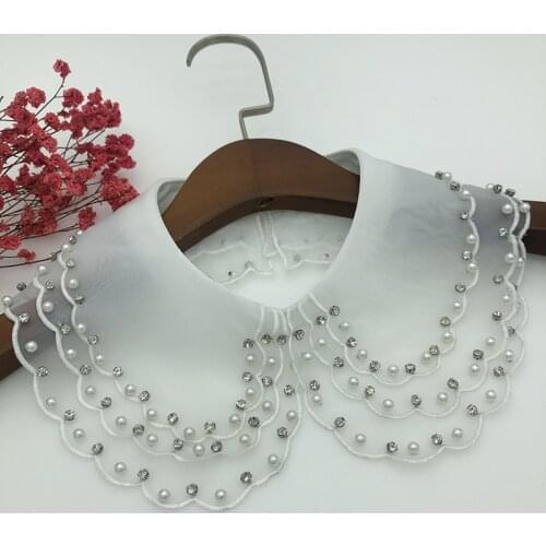 Detachable Collars Female Solid Color Fake Collar Shirt Decoration Women Dress Tops False Collar Necklace Choker Decor