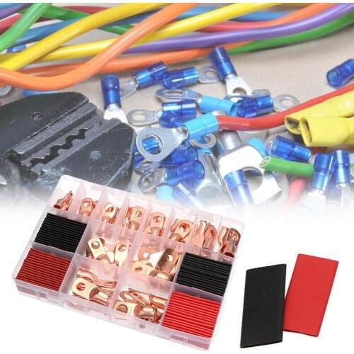 120Pcs Good Conductivity Terminals Lightweight Cold Pressing Assorted Terminal Heat Shrink Butt Set Circuit Maintenance Tools