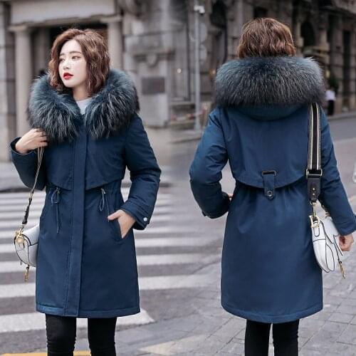 SWREDMI Thick Warm Winter Jacket Women Winter Coat With Fur Lining Plus 5XL 6XL Hooded Female Long Winter Coat Parkas Snow Wear