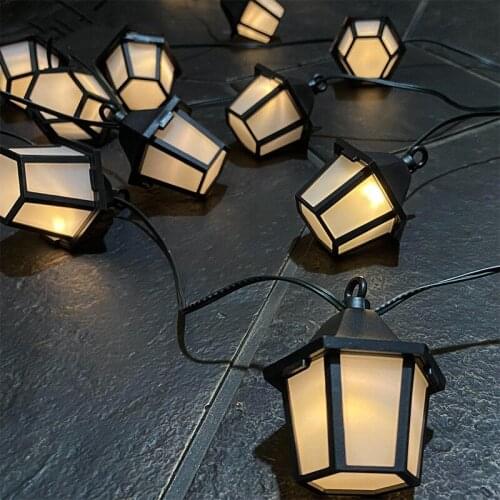 Outdoor Solar Lights Retro Palace Lantern String Light Street Lamp Landscape Garland Light Decoration Solar Light Navidad 2021