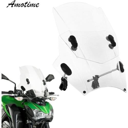 For YAMAHA KAWASAKI SUZUKI HONDA BMW Universal Motorcycle Windscreen Windshield Covers Screen Smoke Lens Motorbikes Deflector
