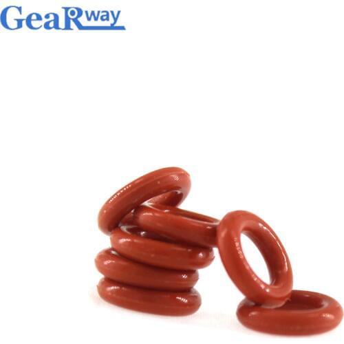 Gearway 4mm CS O Ring Seal Gasket Red Silicon O Ring Seal Washer 15/16/17/18/35/38/40mm OD VMQ 55SH Hardness O Ring Sealing