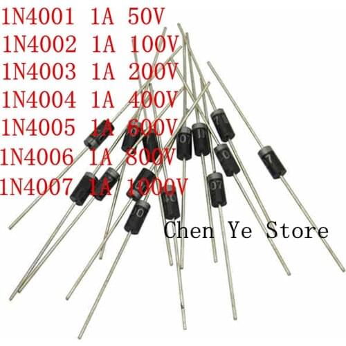 Free Shipping1000PCS NEW MIC 1N4001 1N4002 1N4003 1N4004 1N4005 1N4006 IN4007 1N4007 4007 1A 1000V DO-41 DO 41 Rectifier Diode