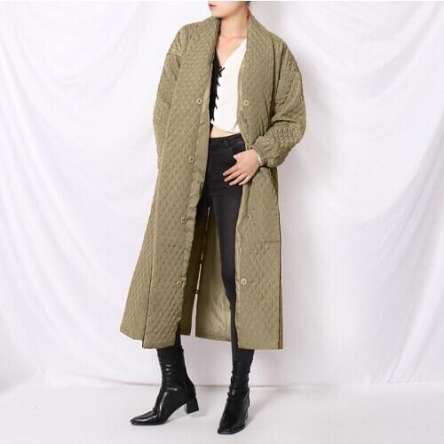 Womens Ultra Long Casual Embossed Pattern Winter Coat Single Breasted Simple Coat