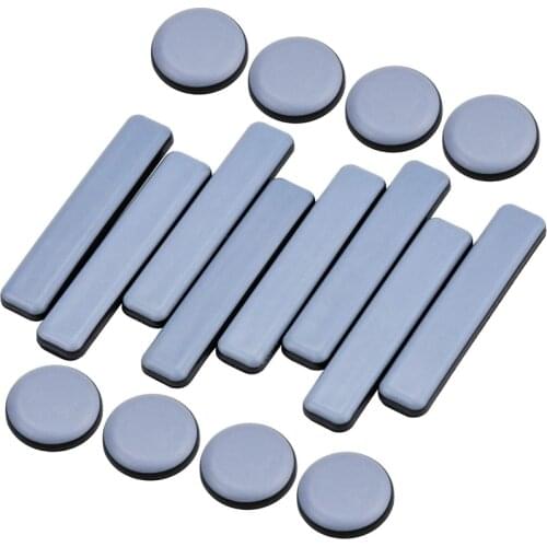 16 Pcs Furniture Glides PTFE Sliders Self-Adhesive Furniture Glides Set Round Square for Furniture Easy Movers