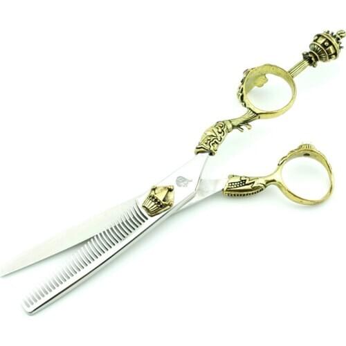 6" king design top quality hair scissors haircutter razor hairdressing thinning scissors japanese hairdressing scissors coiffure