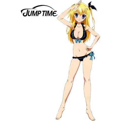 JumpTime 13cm x 4.8cm Car Stickers Anime Beauty Morizono Ricca Vinyl Car Decal Window Wiper Decal Car Styling Accessories