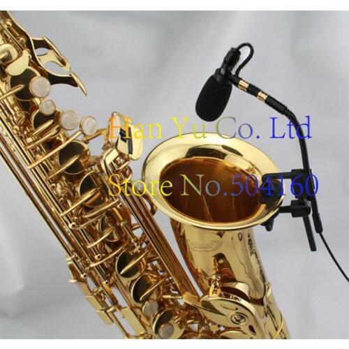 Free Shipping Pro Saxophone Stage Performance Instrument Clip Capacitor Microphone Headset For Sennheiser 3.5 mm Screw Locking