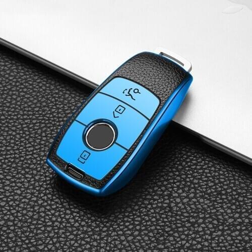 High Quality TPU+Leather Car Key Cover Case Shell Bag Protective For Mercedes Benz 2017 E Class W213 2018 S class Accessories