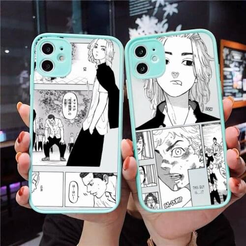 Tokyo revengers Phone Case For iPhone 12 11 Mini Pro XR XS Max 7 8 Plus X Matte transparent blue Back Cover