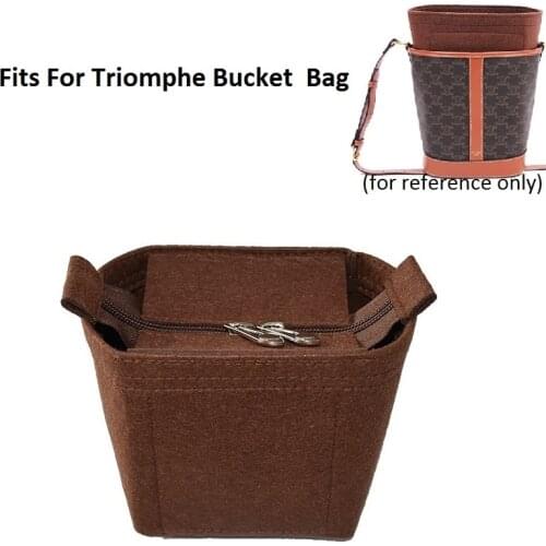 Fits For Triomphe Bucket Girl Toiletry Storage Bags Felt Makeup Bag Organizer Insert Bag Organizer Insert Travel Cosmetic Bag