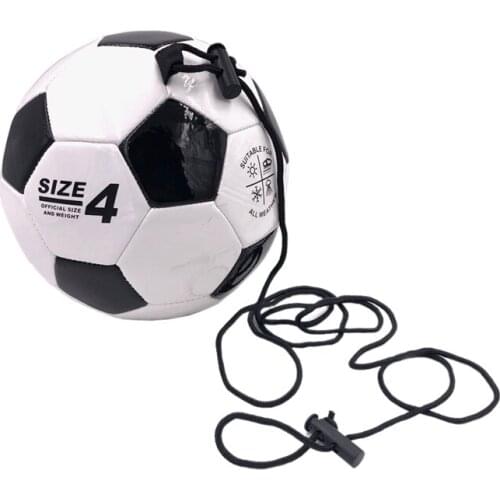 Soccer Training Ball Adjustable Bungee Elastic Training Ball with Rope Size 4 Football for Training Playing Sports