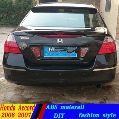 Use for honda accord Spoiler 2006-2007 accord lip Spoiler High Quality ABS Material Car Rear Wing Primer Color spoiler