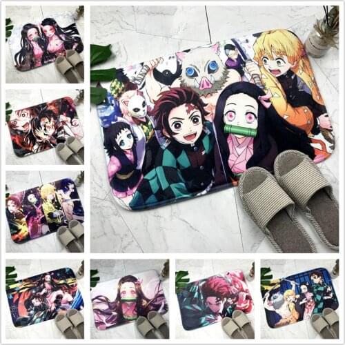 Anime Manga Demon Slayer : Kimetsu no Yaiba Rug Floor Door Mat Carpet For Living Room Bedroom Vestibule TOILET Rugs Washable