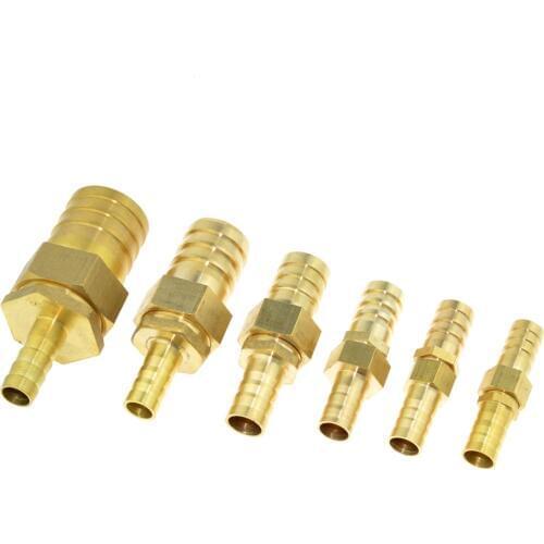 Brass Copper 12mm Hose Barb to 14mm 16mm 19mm OD Hose Gas Coupler Connector Raccord Barb Reducer Pipe Fitting Air Tube Adapter