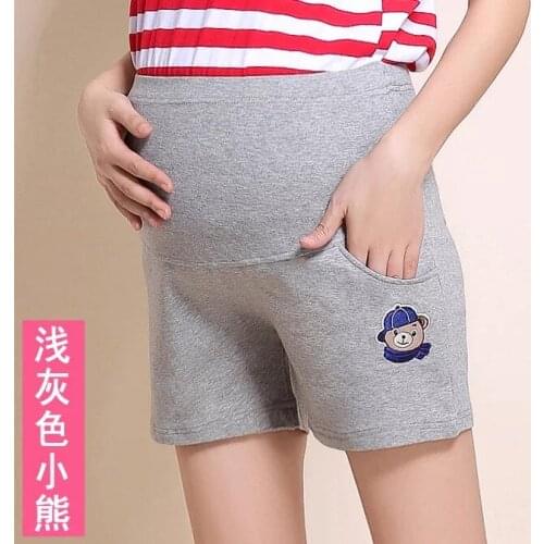 Summer cotton Loose Maternity shorts for pregnant women care belly pants leggings home wear soft short pants pregnancy panties
