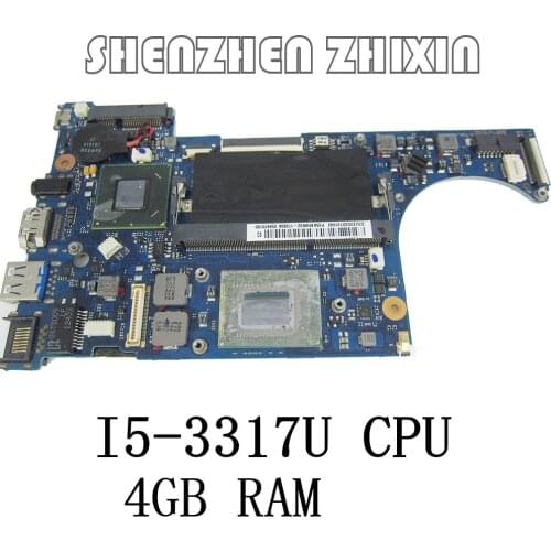 For Samsung NP530 NP530U3C Laptop motherboard I5-3317U CPU 4GB RAM BA92-11380B BA92-11380A BA41-02156A Mainboard