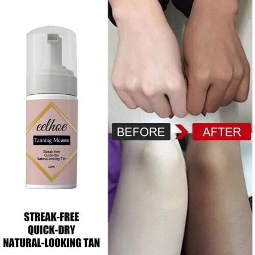 100ml Self Tanning Mousse Spray Fast Body Face Self Tanner Fake Tan Cream Solarium Makeup Foundation Bronzer Nourishing Lotion