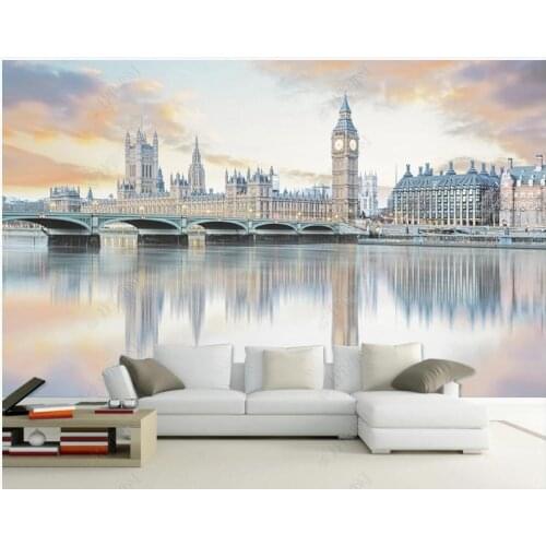 Custom mural 3d photo wallpaper Romantic view of European architecture city home decor living room wallpaper for walls 3 d