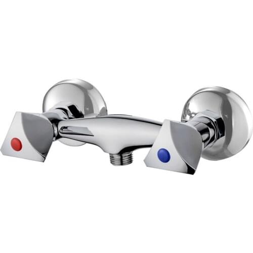 Wall Mounted Shower Faucet Mixing Valve Copper Cold and Hot Mixing Valve Bathroom Bathtub Water Shower Tap Valve Double Handle