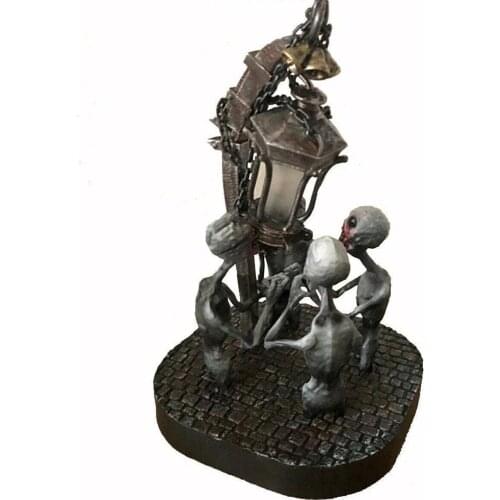 Four Skulls With LED Lights Halloween Table Lamp Horror Chain Zombie Lights Bedroom Bedside Resin Night Light Creative