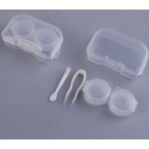 New Practical Invisible Glasses Box Holder Container Case Soak Storage Eyecare Kit Eye Care Party Cosplay Tool