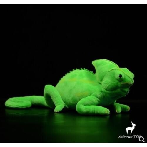 Beyond of chameleon plush toy dolls cute simulation model of high converter crown color doll plush toys gifts