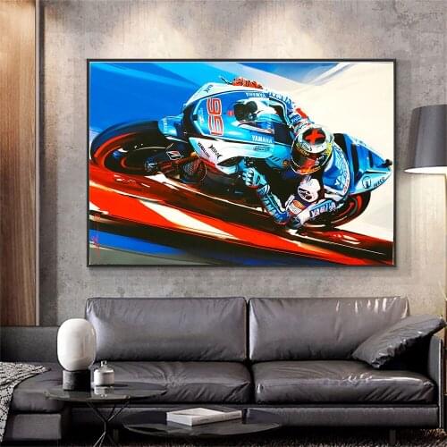 Graffiti Motorcycle Sport Pop Art Poster Classic Car Print On Canvas Painting Home Decor Wall Art Picture For Living Room