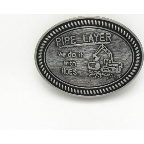 Western cowboy European and American dark gray with letters zinc alloy belt buckle men and women gift items