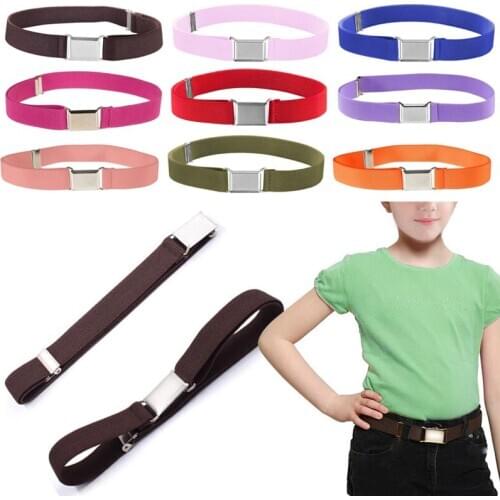 Adjustable Elastic Canvas Belts for Boys Girls Striped Stretch Western Strap Belt Kids Children Cinch Waistband Cummerband