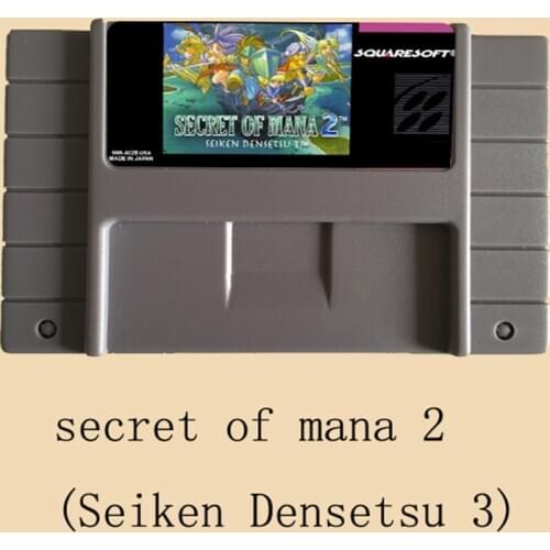 Secret-of-mana-2-Seiken-Densetsu-3 16 bit Big Gray Game Card For NTSC Game Player