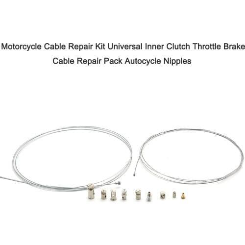 Universal Motorcycle Cable Inner Clutch Throttle Brake Cable Repair Pack Autocycle Nipples Brake Clutch Cable Repair Kit