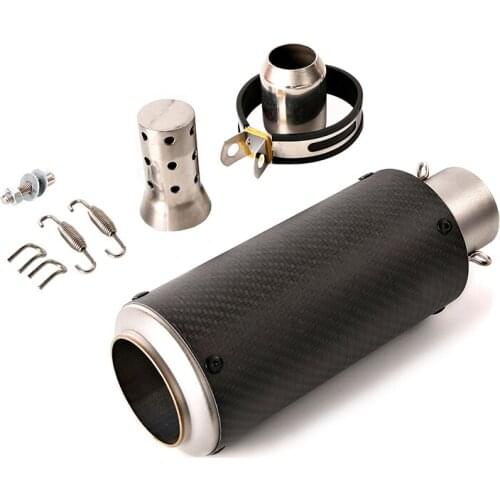 Carbon Fiber 51mm Inner Exhaust Muffler Pipe Motorcycle Universal Escape with Removable DB Killer for Z900 ZX6R GSXR600 YZF-R3