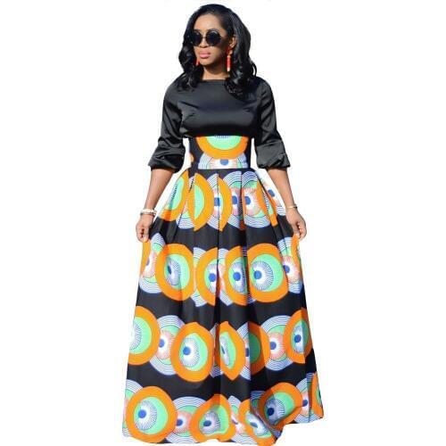 Womens African clothing European and American fashion geometric print skirt