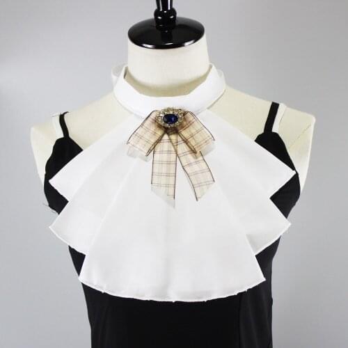 Womens White Detachable Collars Fake Collars Necklace Choker Ladies Sweater Necktie Women Blouse False Collar Men Neck Ruff