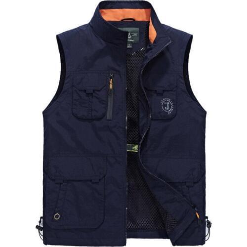 Summer Sleeveless Men Vest Multipockets Photographer Vest Men Fashion Breathable Waistcoat Waterproof Vests Chalecos Para Hombre