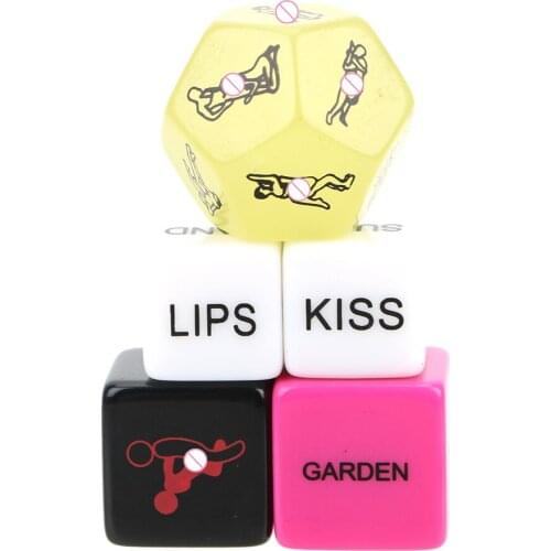 12 Sides Erotic Toys Sex Toys for Couple Sex Posture Humour Gambling Fun Adult Erotic Love Sex Dice Novelty Adult Games 5 pcs