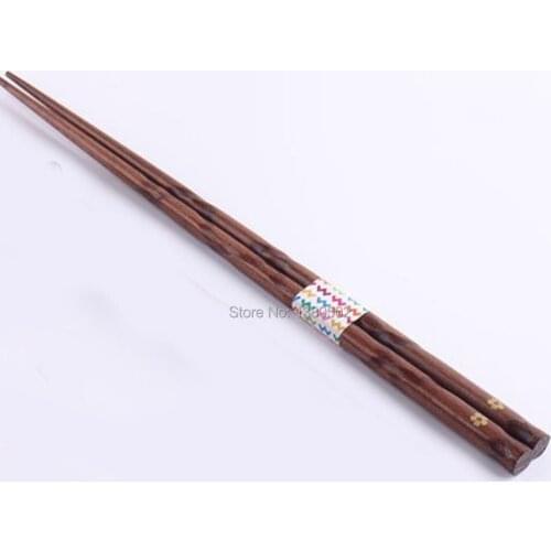 2 Pairs Portable Reusable Natural Wood Chopsticks Japanese Style Chop sticks Tableware