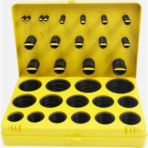 386PCS Metric O-Ring Service Kits Natural Buna Rubber Standard Industrial Ring Assortment Variaty Models O Ring Repairing Box